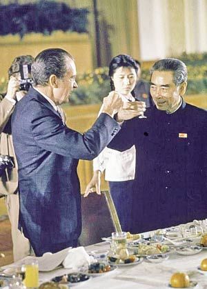 1972年周总理招待美国尼克松总统的国宴 10