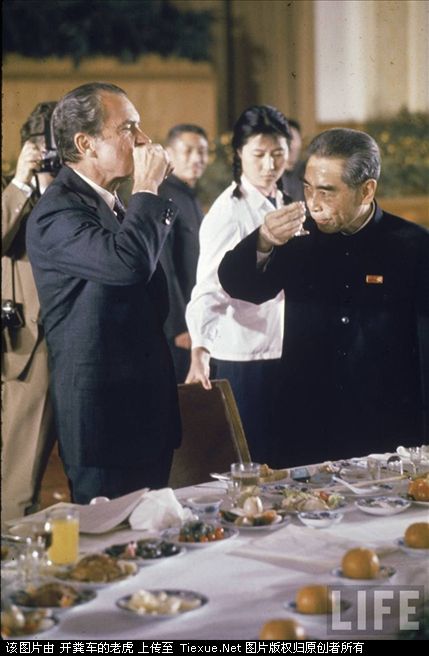 1972年周总理招待美国尼克松总统的国宴 12
