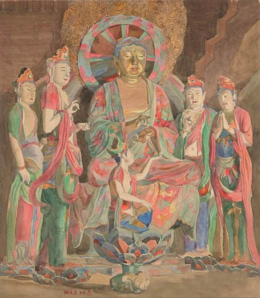 吴冠中 1954年作 五台山