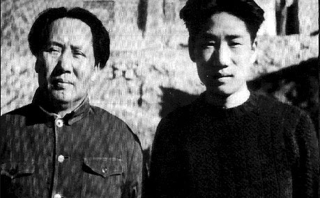 毛泽东与长子毛岸英 1949 2
