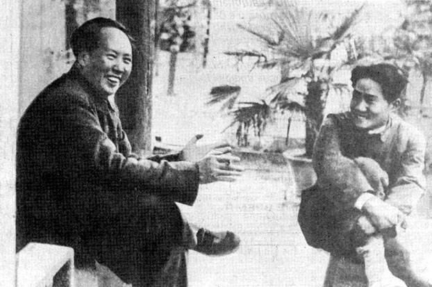 毛泽东与长子毛岸英 1949