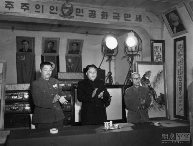 Marking the third year of the Korean War in Pyongyang in 1953 ...